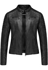 Damen Echtleder Jacke Biker