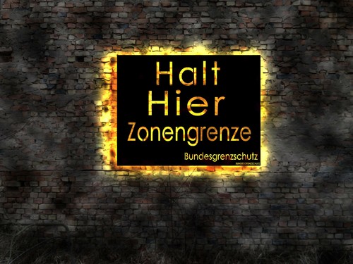 Led schild halt - halt, hier