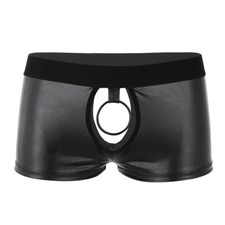DE Freebily Herren Boxershorts Offener Schritt Slips mit Metallic Ring Unterhose
