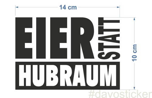 Eier statt hubraum sticker - statt,