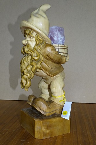 34cm zwerg holzfigur - 34cm,