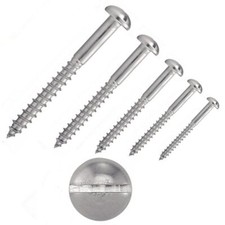 Halbrund Holzschrauben mit Schlitz DIN 96 Edelstahl A2 A4 Halbrundkopf Ø 2,5-8mm