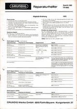 Service Manual-Anleitung für Grundig Satellit 1000, TR 6002 