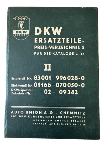 Dkw preisverzeichnis band i - preisverzeichnis, 5