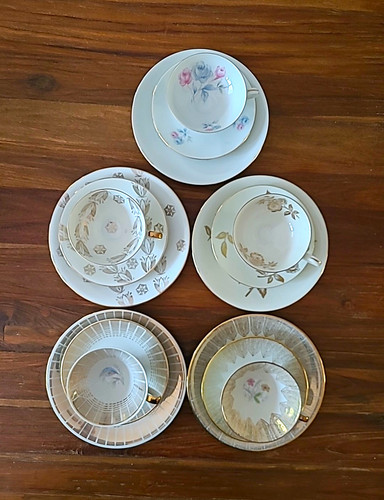5er set vintage kaffee gedecke - 5er,