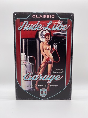 Blechschild nude lube - lube, 20x30cm
