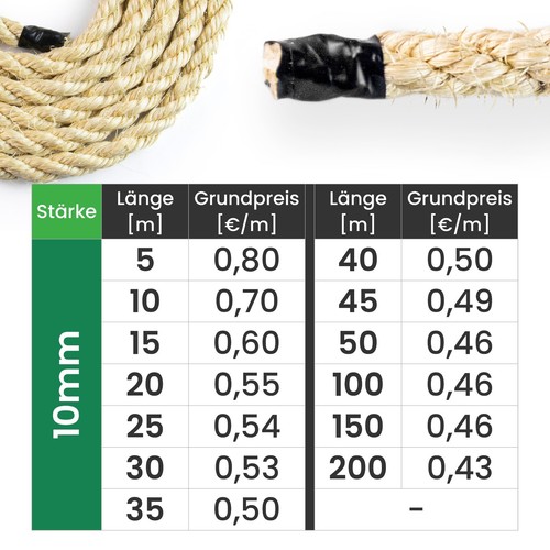 200m natürliches sisal seil - sisal,