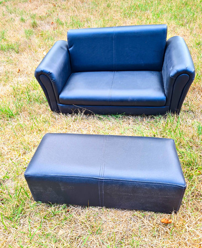 Schwarzes zweisitzer sofa - schwarzes,