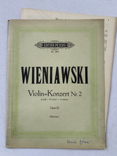 Noten . Wieniawski. Violin_konzert Nr. 2. Opus 22. D moll.  Mit Stimme.