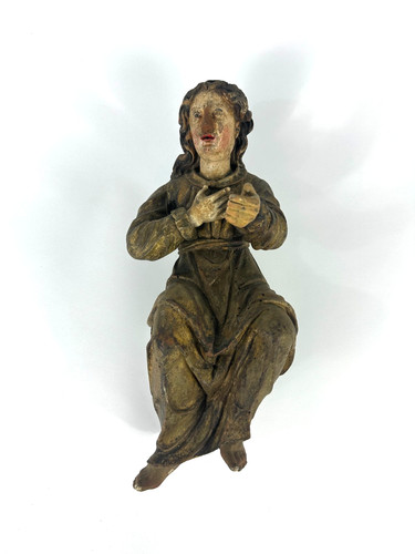Antike heiligenfigur maria - heiligenfigur,