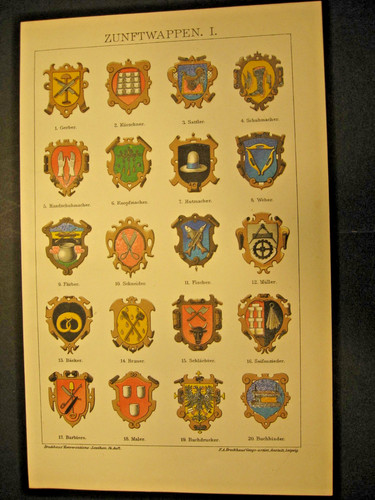 Zunftwappen handwerk 2 x - 2,
