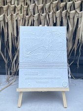 Wandbilder Struktur / Bild mit Staffel   Wandkunst mit Struktur Leinen abstrakt