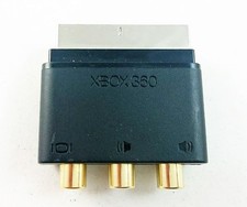 XBOX 360 ORIGINAL CHINCH SCART TV ADAPTER SCHWARZ - gut erhalten - TOP