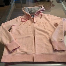 Tommy Hilfinger, Hoodie, Sweatshirt-Jacke mit Kapuze, Farbe: Rosa/Grau, Größe: M