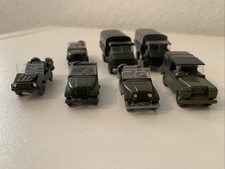 Konvolut von 7 Autos, 2 Unimog Militär und 4 Jeeps und 1 Land Rover Wiking 1:87