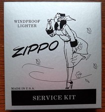 Zippo Regular Black-Crackle Sturm-Feuerzeug Service Kit/Schachtel Lighter Storm