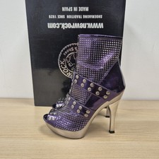 New Rock Stilleto Lila Leder