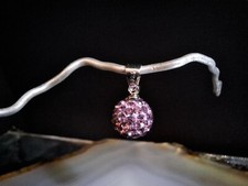 Anhänger Silber 925 Shamballah Kugel Kristalle edles Lila strahlend schön 15mm