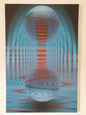 Abstrakt 3D Effekt BILD LEINWAND DEKO WANDBILD modern Kugel