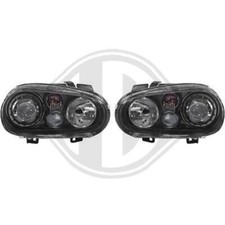Diederichs Design Scheinwerfer Set R32 LOOK schwarz für VW Golf 4 97-03 FÜR LWR