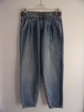 Clockhouse Jeans Tapered Leg High Rise Weites Bein High Waist Blau 36 38 S M