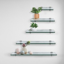 Glasregal Wandregal 20-60cm Badezimmer Glas Badregal Regalboden Glasboden Regal