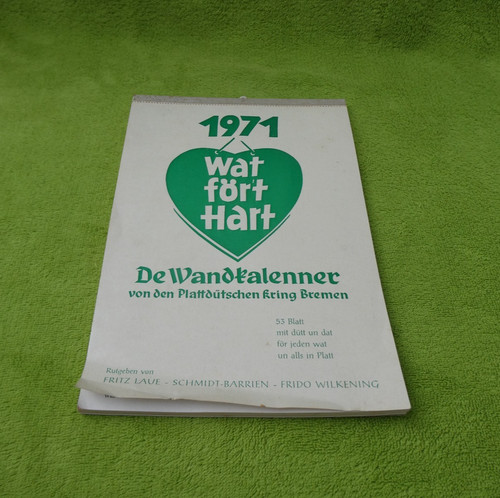 Alter wandkalender von - von, 1971
