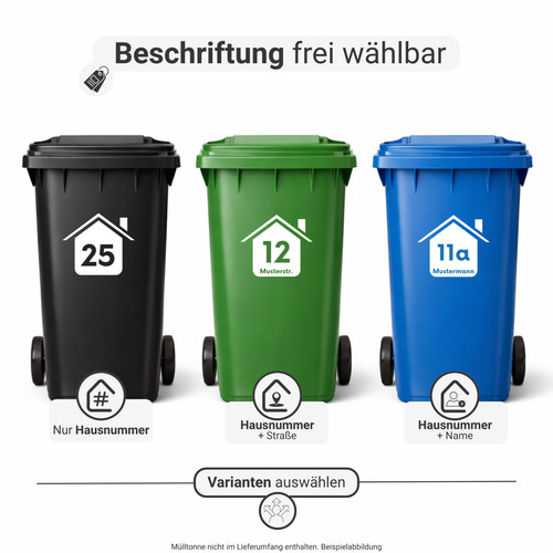 Mülltonnen aufkleber - mülltonnen,