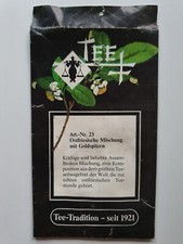 Alte Lebensmittel-Verpackung 80/90er J.  Tee-Tütchen Ostfries. Mischung -Sammler