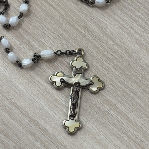 Rosenkranz kette perlmutt - rosenkranz,