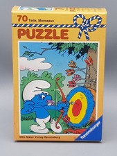 SMURF Sammler: altes RAVENSBURGER PUZZLE 1983 Pfeil&Bogen Schlumpf 70tlg OVP TOP