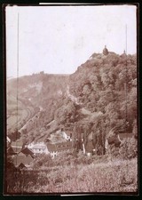Ansicht Dornburg / Saale, Blick auf den Ort mit alten Fachwerkhäusern 
