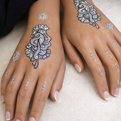 Hand sticker henna doppel - sticker,