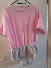 ABDL diaper Schöner weißer Kuschliger Fleece Windel Body M -XL