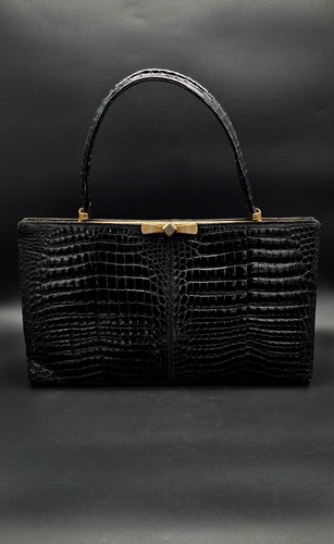 Edle vintage leder handtasche - edle,