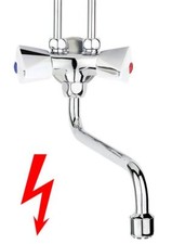 Zweiknopf Armatur Amatur für Obertisch Niederdruck Niederdruckarmatur Übertisch