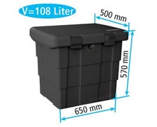 Streugutbox, Salz Box, Lagerbox, Pick-up Box mit Schloss - Daken PB108