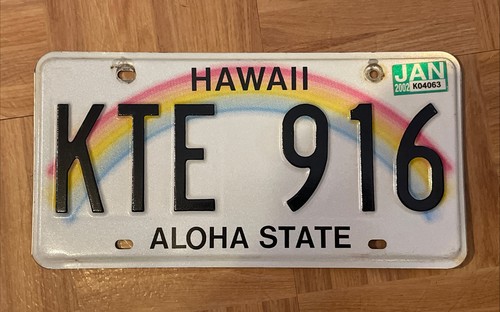License plate hawaii usa - license,