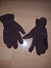 Equipage fleece Reithandschuhe, Braun XS