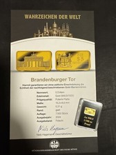Gold-Barrenmünze Wahrzeichen der Welt 999,9/1000 Brandenburger Tor 2024