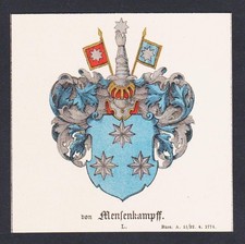 19.Jh. von Mensenkampff Wappen