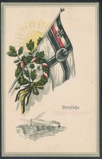 AK AK Fahne 1917 Feldpost schwarz rot weiß