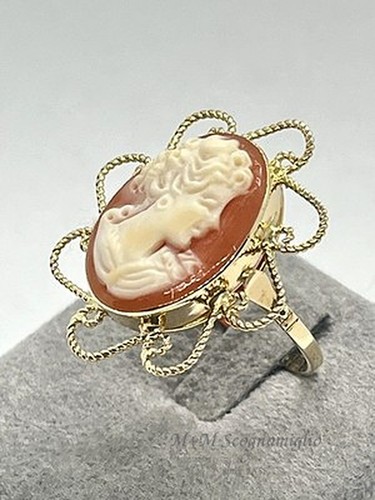 Ring 14kt gold mit - gold, kamee