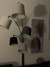 5 Armige Bogenlampe/Stehl./ im Vintage Look in grau/weiß/schwarz ( von Höffner )