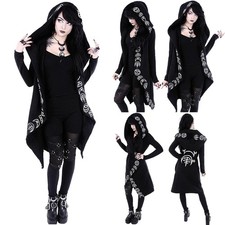 Damen Gothic Punk Hoodie Moon