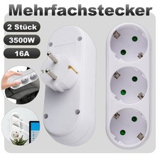 2 Stück Dreifachstecker