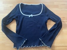 Langarm Shirt mit Schleife