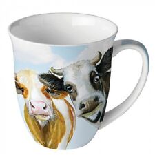Porzellan-Tasse"Alma and Bella"2 Kühe Kuh"Sommer 0,4l Kaffee-Becher*Bone China