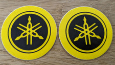 2x ORIGINAL YAMAHA -SCHWARZ/GELB  Tank Aufkleber-Sticker 70 / 80er 4cm
