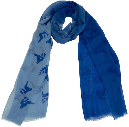 Trachtenschal blau hirsche - trachtenschal,